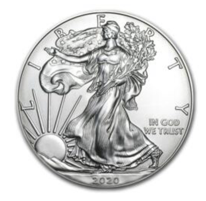 Silver American eagle coin 