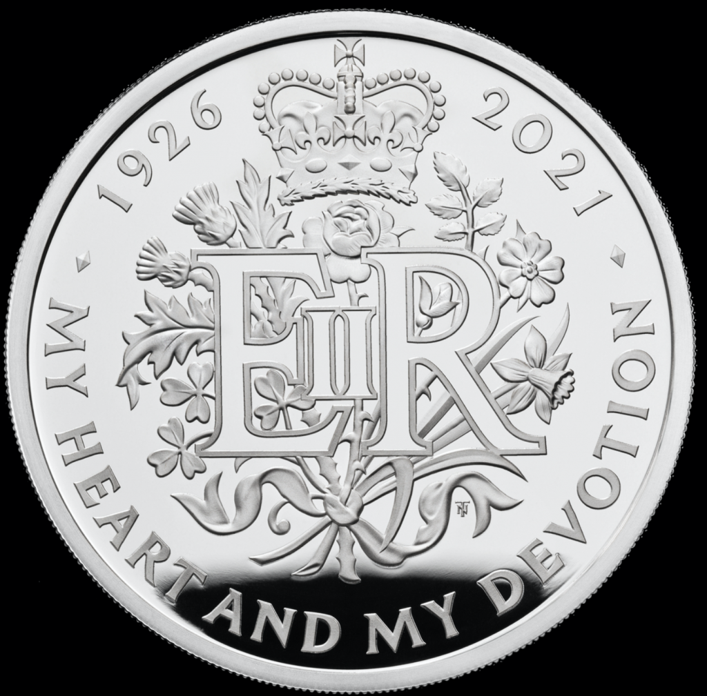 My heart and my devotion silver coin Queens 95th birthday royal mint and Canadian mint. 