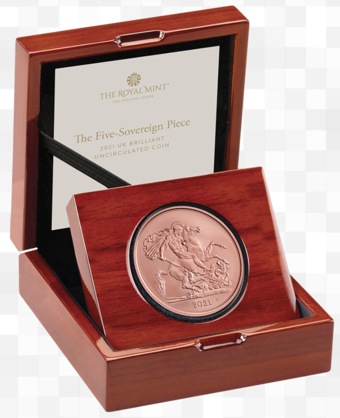 Royal Mint Five-Sovereign Piece Box
