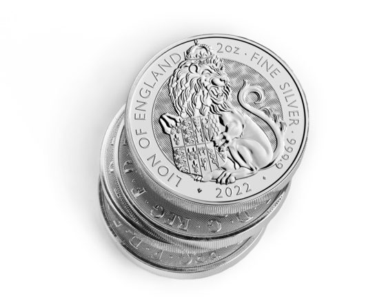 2022 Bullion Royal Tudor Beasts Lion of England Silver 2oz Coin
