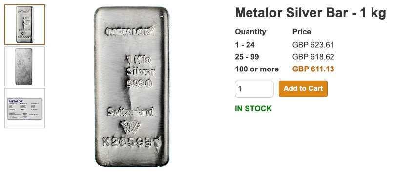 Metalor Silver Bar